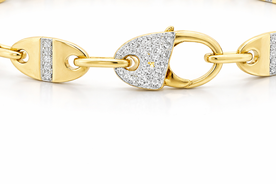 0.19CT Diamond Bracelet 14k Yellow Gold