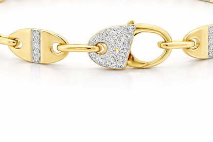 0.19CT Diamond Bracelet 14k Yellow Gold