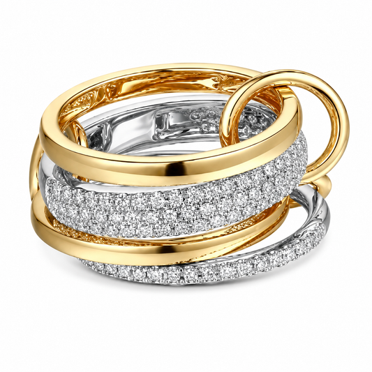 0.95CT Diamond Ring 14K Yellow Gold