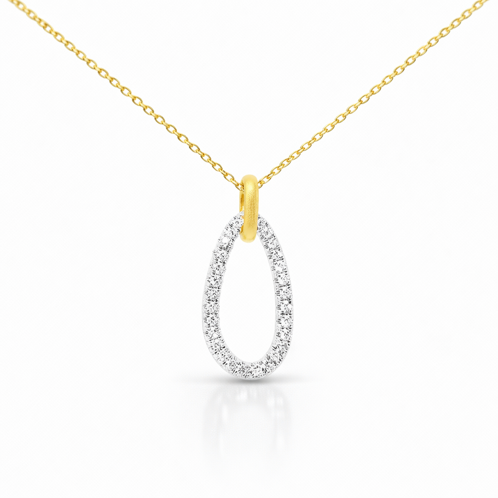 0.20ct diamond pendant in 14k yellow gold – Niara