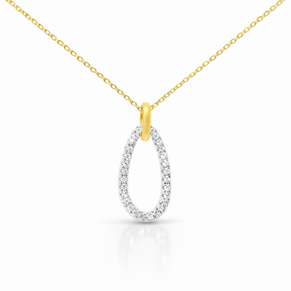 0.20ct diamond pendant in 14k yellow gold – Niara