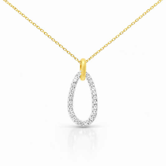 0.20ct diamond pendant in 14k yellow gold – Niara