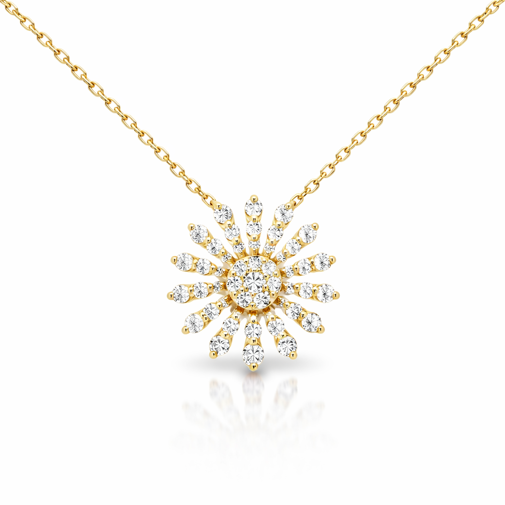 0.84ct diamond pendant in 14k yellow gold – Niara