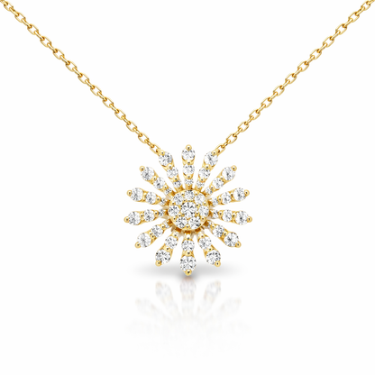 0.84ct diamond pendant in 14k yellow gold – Niara