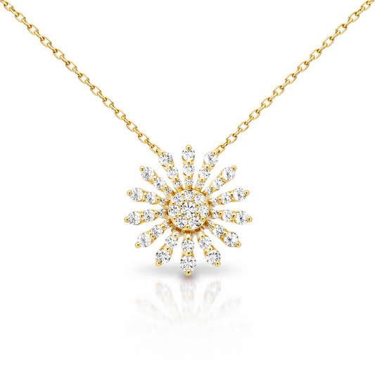 0.84ct diamond pendant in 14k yellow gold – Niara