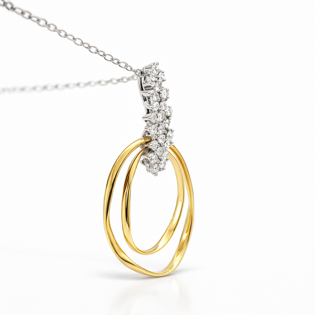 0.39ct diamond pendant in 14k yellow gold – Niara