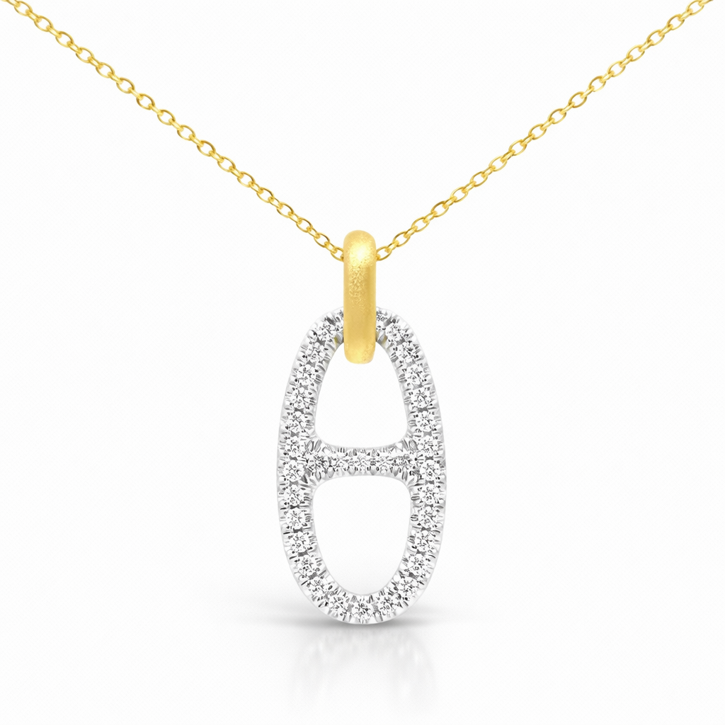 0.23ct diamond pendant in 14k yellow gold – Niara