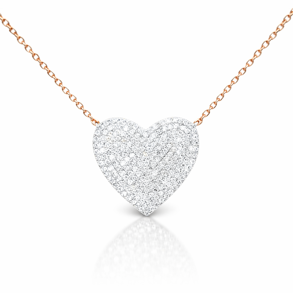 0.66ct diamond heart pendant in 14k rose gold – Niara