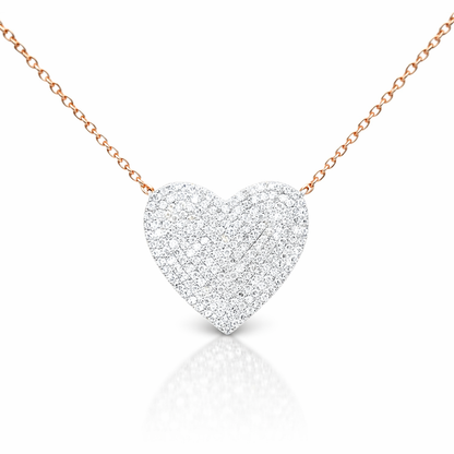 0.66ct diamond heart pendant in 14k rose gold – Niara