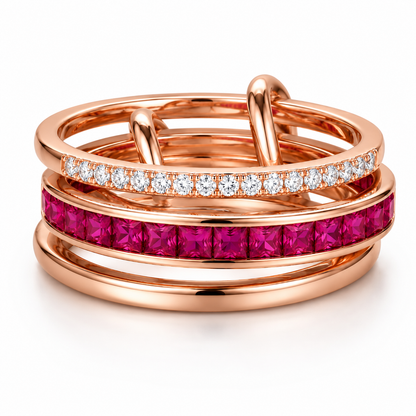 14K Rose Gold Ring with Pink Sapphire