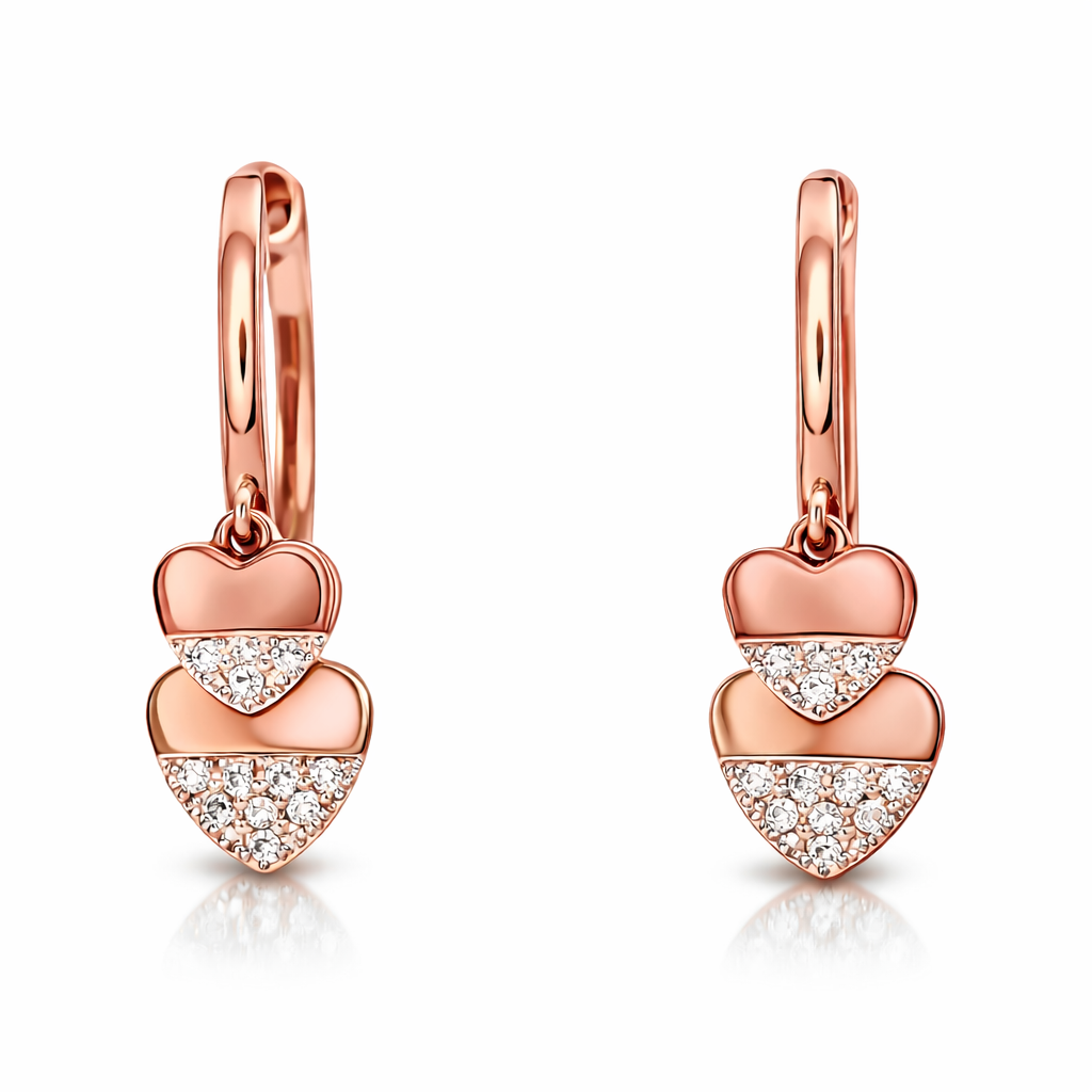 0.08CT Diamond 14k Rose Gold Earring