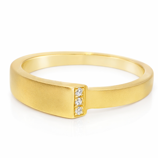 0.16CT Diamond Ring 14k Yellow Gold