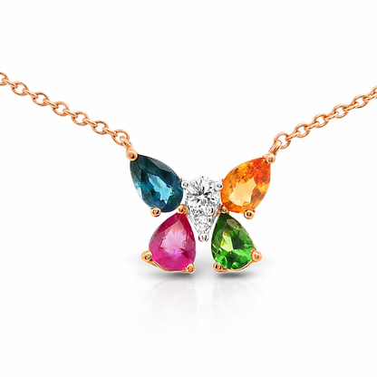0.07ct diamond pendant in 14k rose gold – Niara