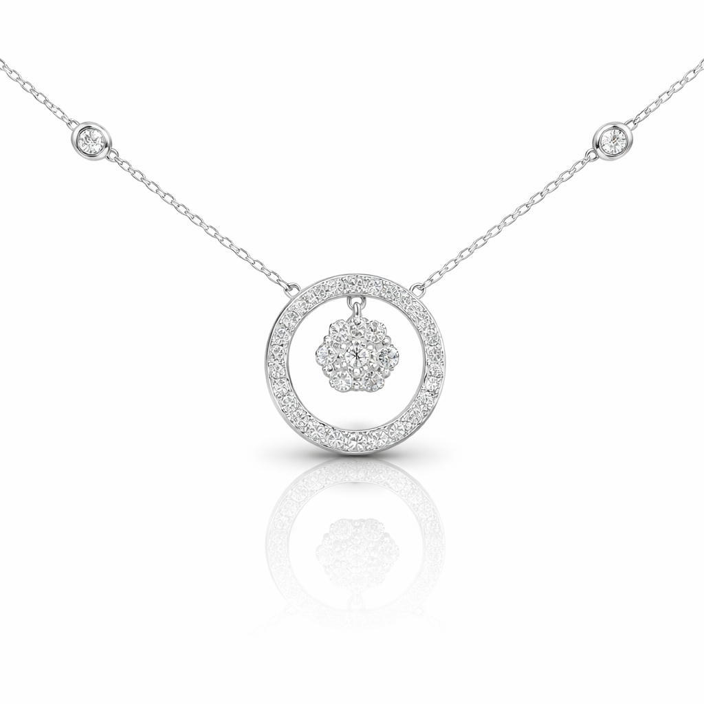 0.51ct diamond pendant in 14k white gold – Niara