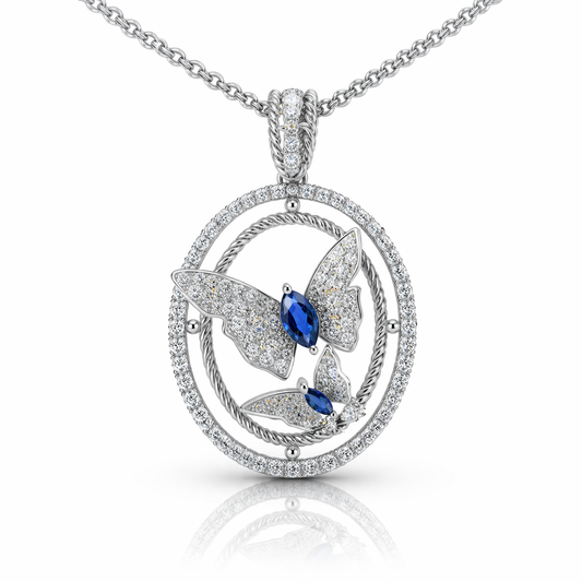 0.83ct diamond pendant in 14k white gold – Niara