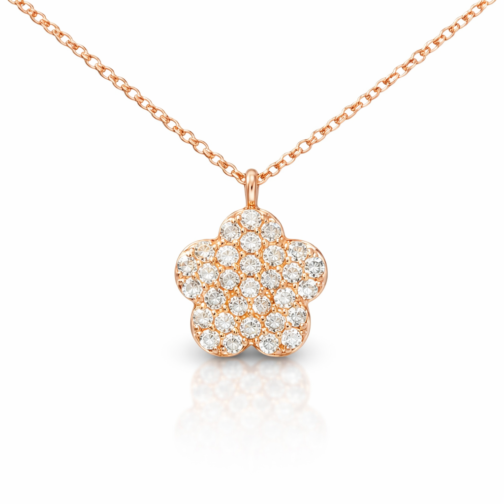 0.34ct diamond pendant in 14k rose gold – Niara