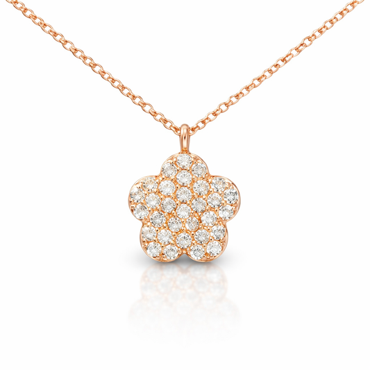 0.34ct diamond pendant in 14k rose gold – Niara