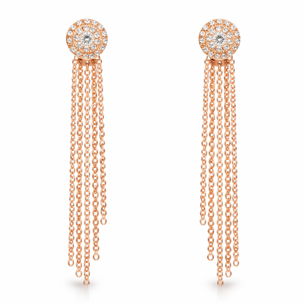 0.26CT Diamond 14K Rose Gold Earring