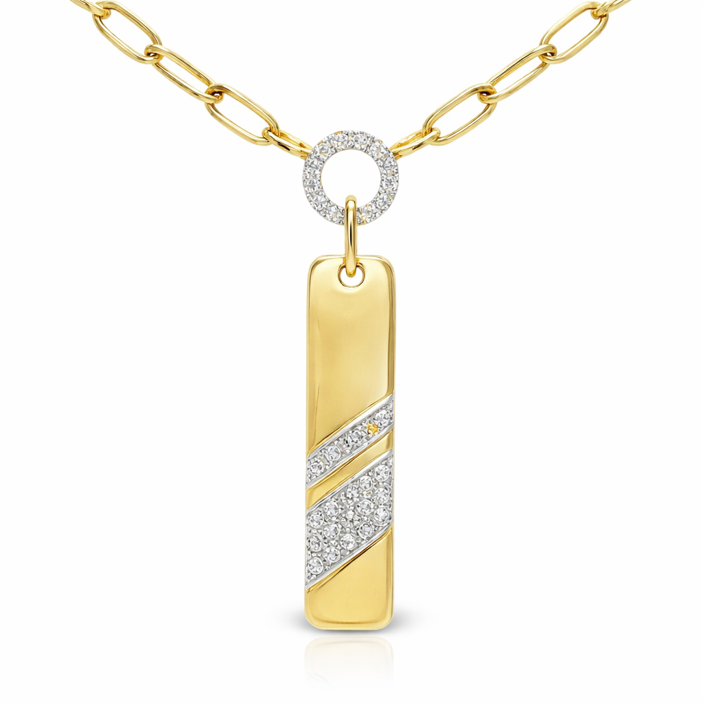 0.24ct diamond pendant in 14k yellow gold – Niara