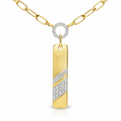 0.24ct diamond pendant in 14k yellow gold – Niara