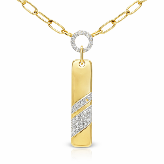 0.24ct diamond pendant in 14k yellow gold – Niara