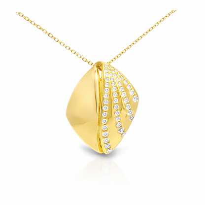 0.47ct diamond pendant in 14k yellow gold – Niara