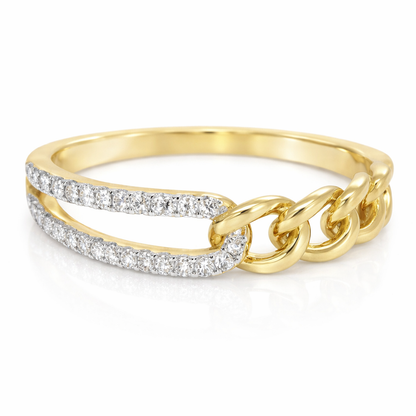 0.08CT Diamond Ring 14k Yellow Gold
