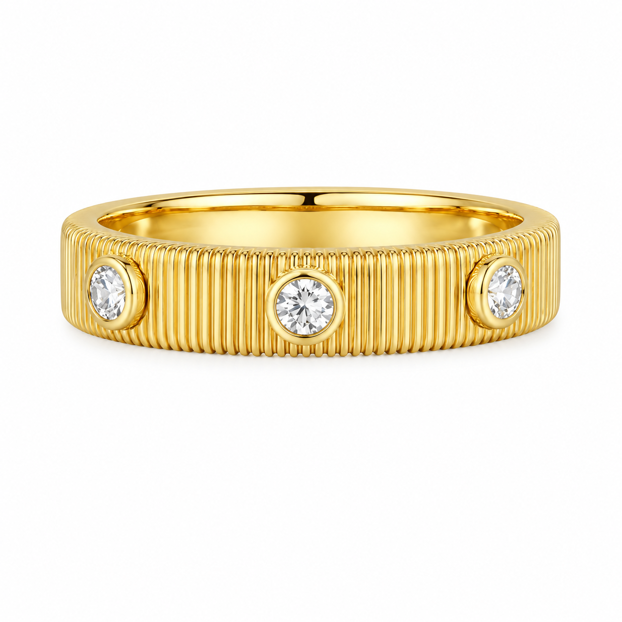 0.13Ct Diamond Ring 14K Yellow Gold