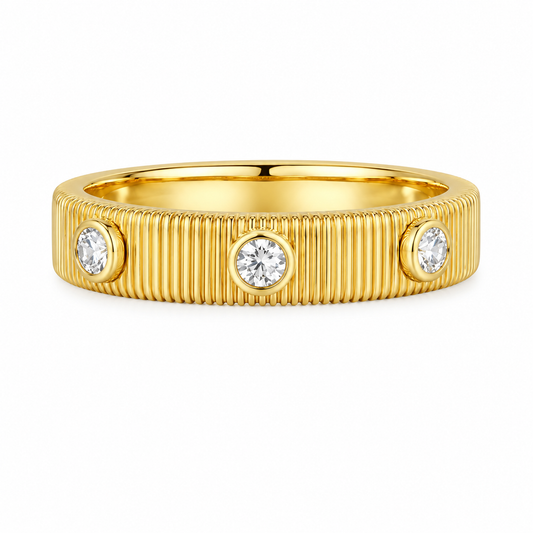 0.13Ct Diamond Ring 14K Yellow Gold