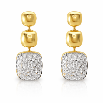 0.34CT Diamond 14k Yellow Gold Earring