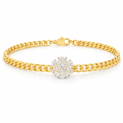 0.55CT Diamond Bracelet 14k yellow Gold