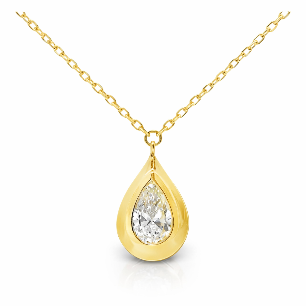 0.70ct lab grown diamond pendant in 14k yellow gold – Niara