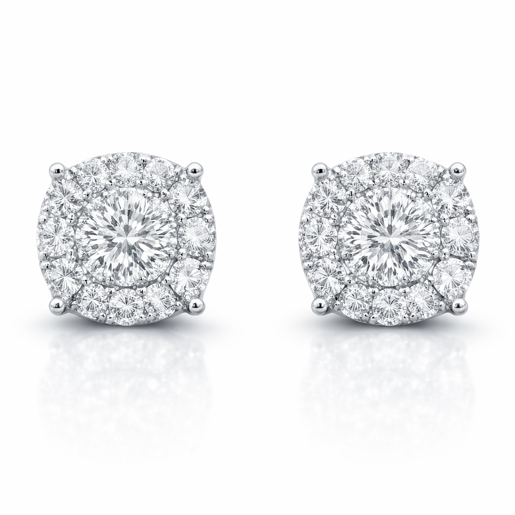 0.51CT Diamond Earring 14k White Gold