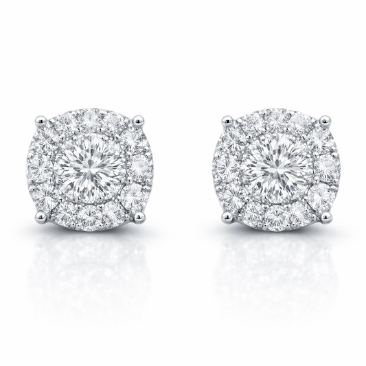 0.51CT Diamond Earring 14k White Gold