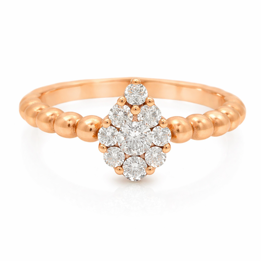 0.28CT Diamond 18K Rose Gold