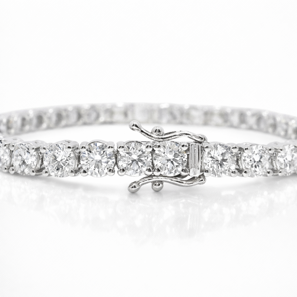 11.90CT Lab Diamond Bracelet 14k White Gold