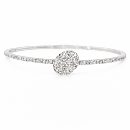 1.14CT Diamond Bangle 18k White Gold