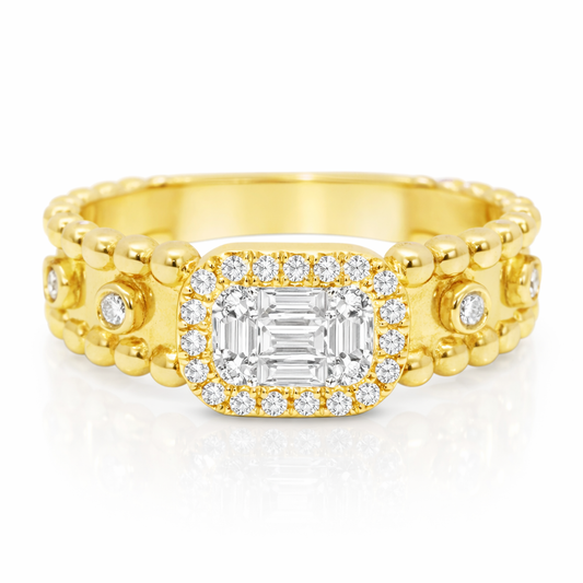 0.26CT Diamond Ring 14k Yellow Gold
