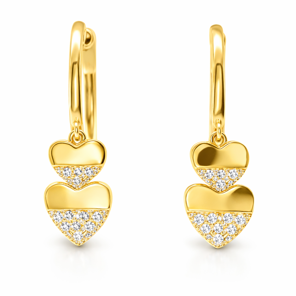 0.08Ct Diamond 14k Gold Earring