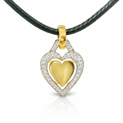 0.43ct diamond heart pendant in 18k yellow gold – Niara