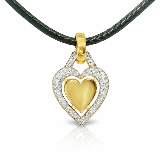 0.43ct diamond heart pendant in 18k yellow gold – Niara