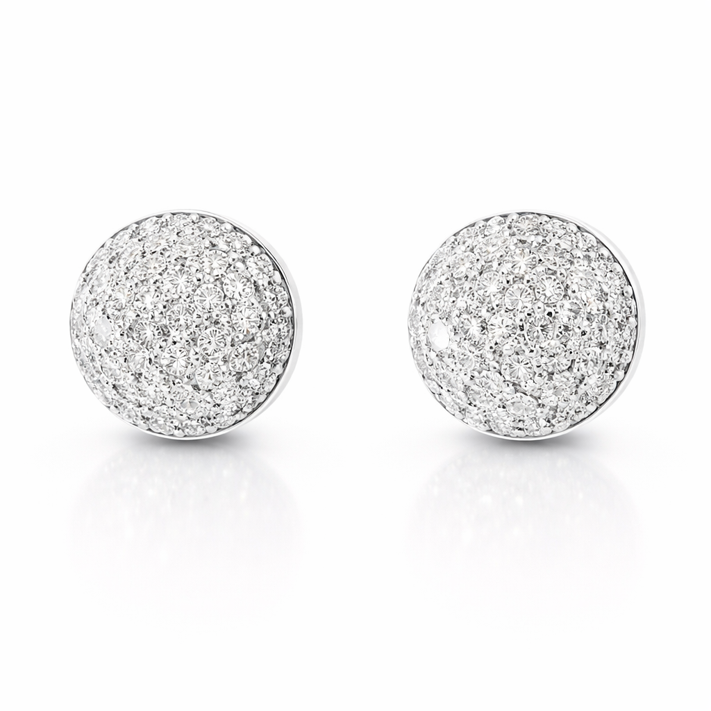 0.42CT Diamond 14k White Gold Earring