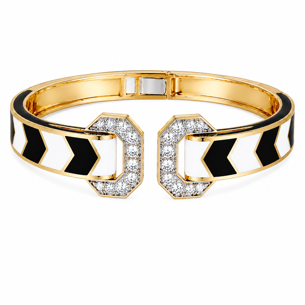 1.34CT Diamond Bangle with Enamel