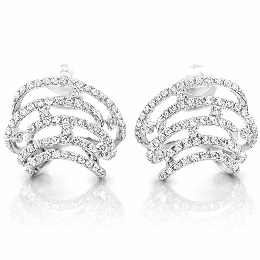 0.41CT Diamond 14k White Gold Earring