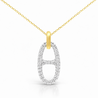 0.23CT Diamond Pendant 14k Yellow Gold