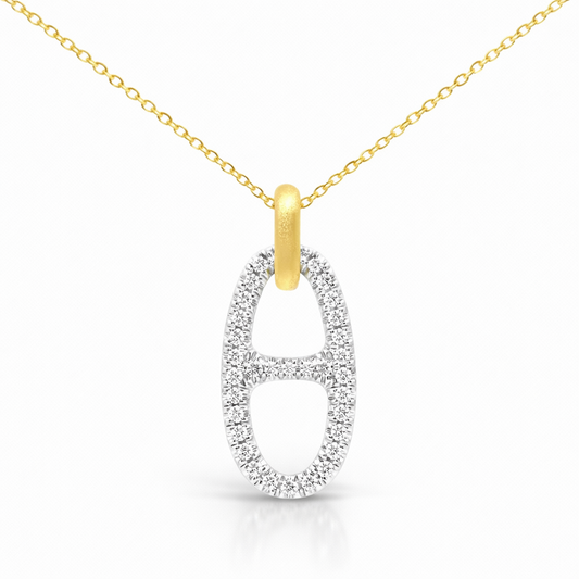 0.23CT Diamond Pendant 14k Yellow Gold