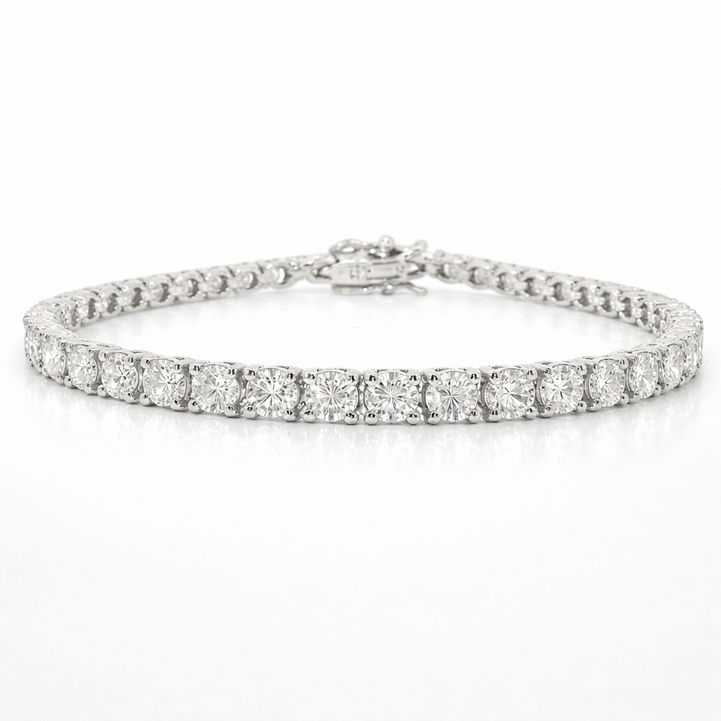 5.85 Ct Lab Diamond Bracelet 14k White Gold