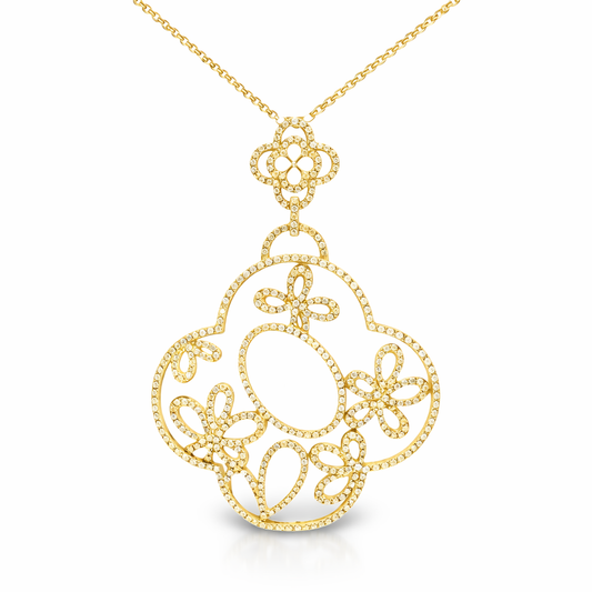 1.85ct diamond pendant in 14k yellow gold – Niara