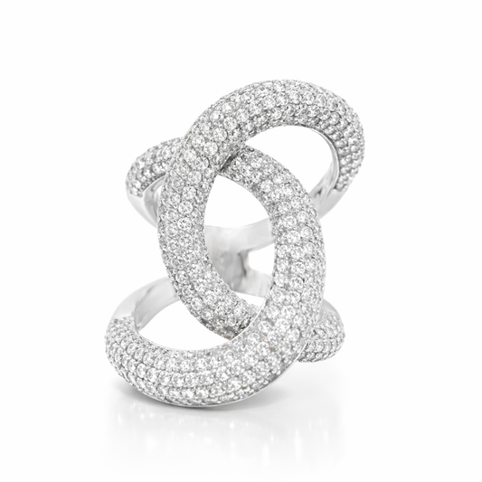 3.28CT Diamond Ring 18K White Gold