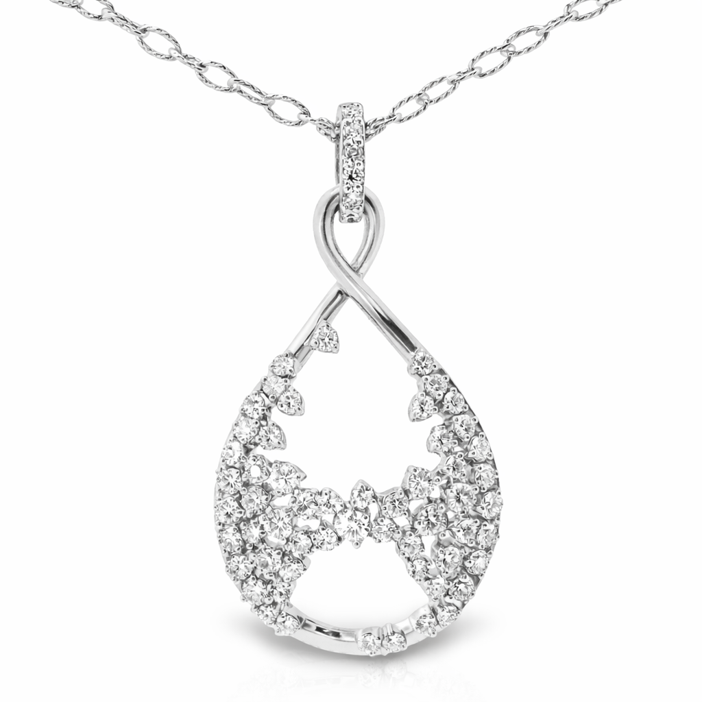 1.32ct diamond pendant in 14k white gold – Niara